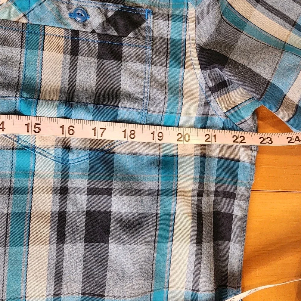 The North Face Plaid Shirt Mens‎ Large Blue Long Sleeve Button Up Casual Work